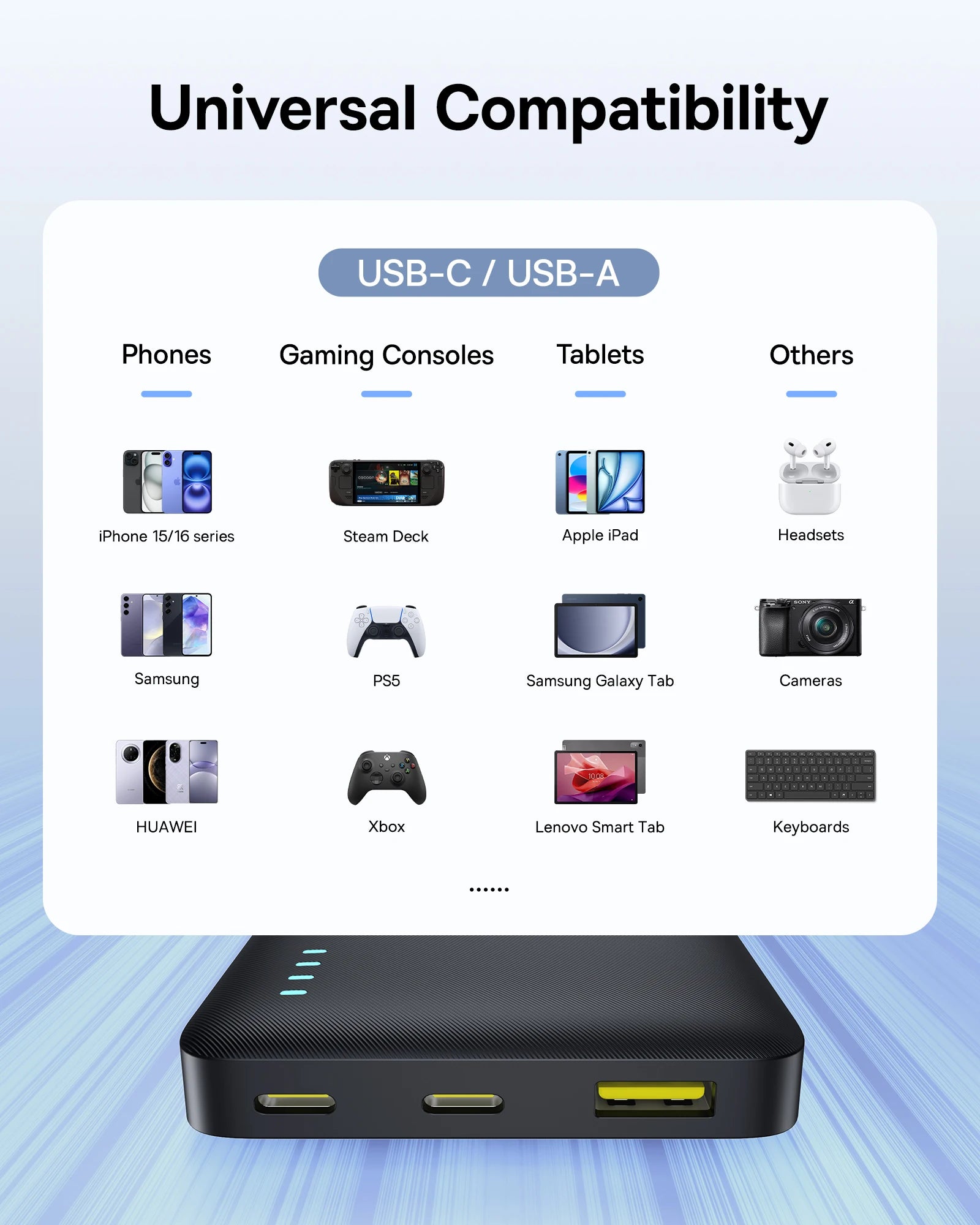 Power Bank Baseus 10000mAh 22.5W – Portátil, Carregamento Rápido Power Bank Baseus 10000mAh 22.5W – Portátil, Carregamento Rápido